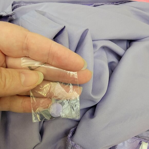 Lulus Perfectly Sleek Lavender Satin Halter Slip Midi Dress, #2302171, Sz M, $40 - Picture 14 of 14